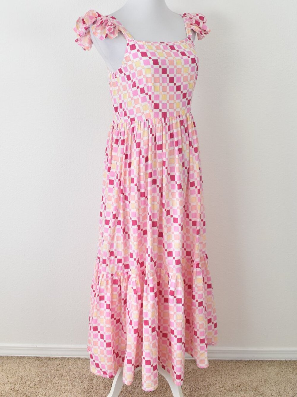 Monsoon and Beyond Juna Midi Dress Pink Fountain - M - Picture 7 of 8